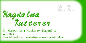 magdolna kutterer business card